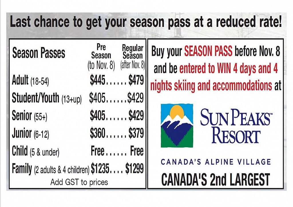 Ski Swap Season Pass Sale (sunpeaks)