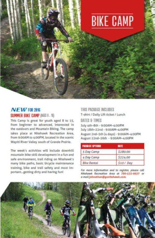 bike camp brochure page
